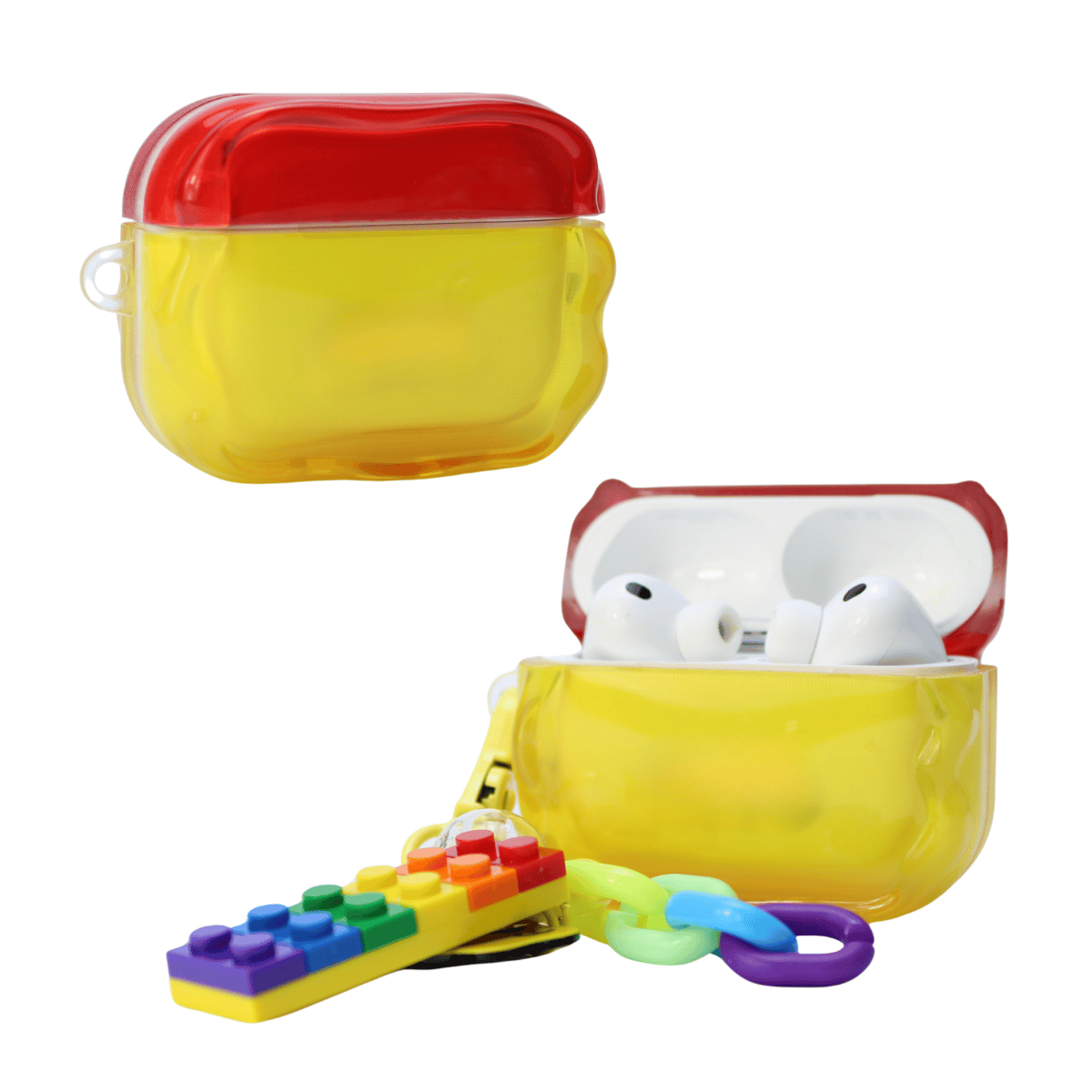 Capa Protetora de Silicone Nerdcase para AirPods Pro 1 e 2, Lego Brick