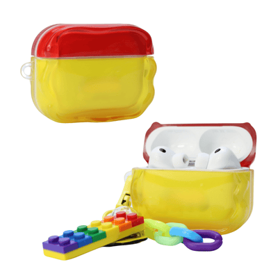 Capa Protetora de Silicone Nerdcase para AirPods Pro 1 e 2, Lego Brick