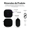 Capa Protetora Nerdcase de Silicone Texturizada Compatível com AirPods 4, Preta