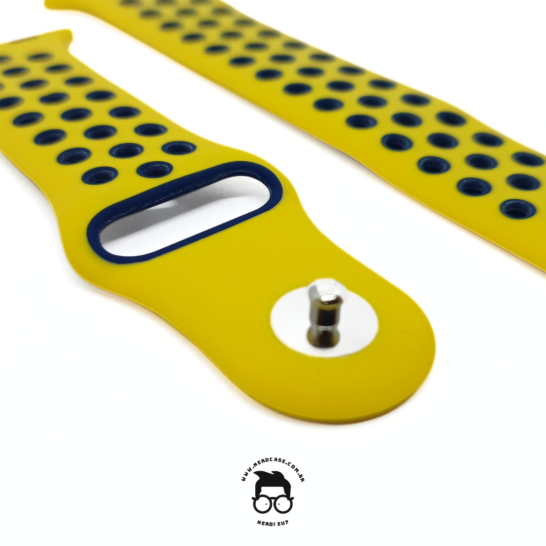 Pulseira 38/40/41mm para Apple Watch, Amarelo/Azul