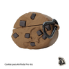Capa Protetora de Silicone Nerdcase para AirPods Pro 1 e 2, Cookie de Chocolate
