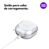 NERDCASE, Case Silicone Transparente com Glitter para Buds