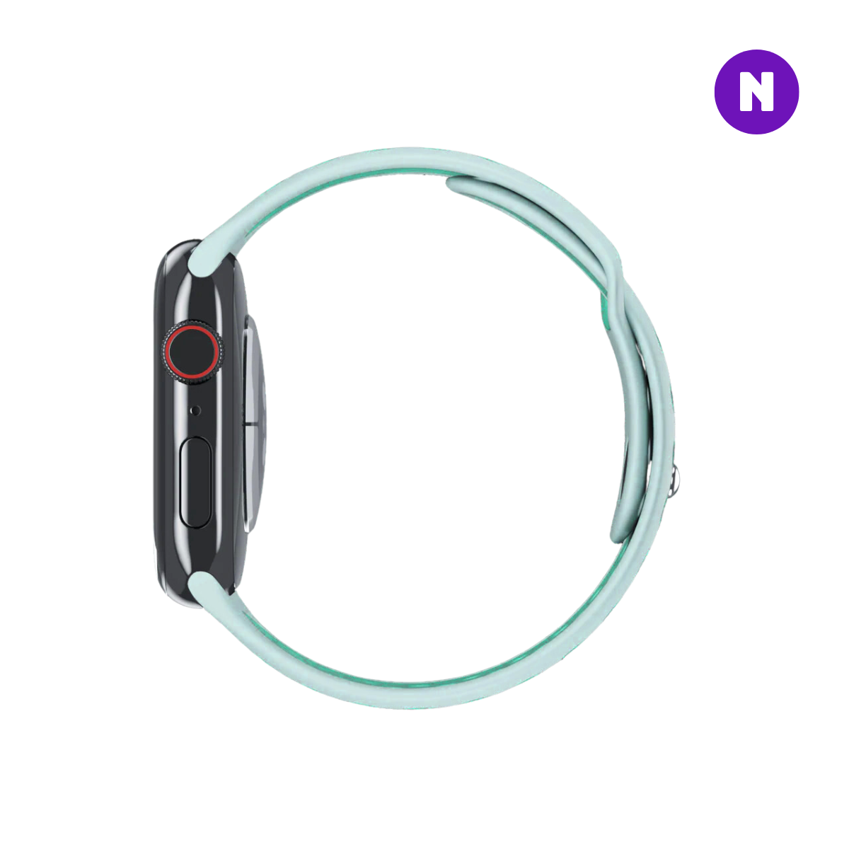 Pulseira 42/44/45/49mm para Apple Watch, Verde Água/Branco