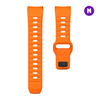 Pulseira 20mm entre Pinos para Samsung Galaxy Watch, Silicone, Laranja
