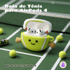 Kit Limpador para Fones e Capa Protetora de Silicone Nerdcase para AirPods 4, Bola de Tênis