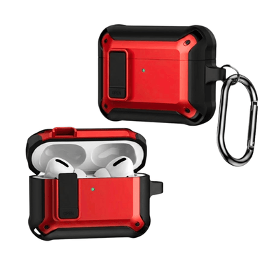 Capa Protetora Nerdcase para AirPods Pro 3, Shockproof Vermelho e Preto