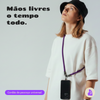 Cordão de Pescoço Universal Nerdcase para Celular, Nylon, Roxo (1,20m)