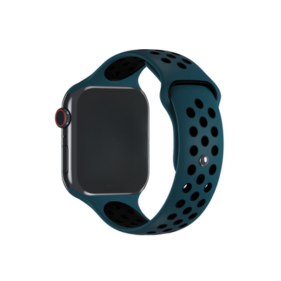 Pulseira 42/44/45/49mm para Apple Watch, Azul Petróleo/Preto