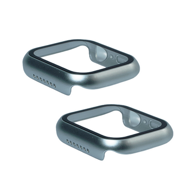Kit com 2 Capa com Película de Vidro Nerdcase Compatível com Apple Watch 44mm, Prata