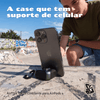 Capa Protetora Airtrek Nerdcase para AirPods 4, Suporte Adaptado, Verde Cintilante