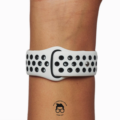 Pulseira 38/40/41mm para Apple Watch, Branco/Preta