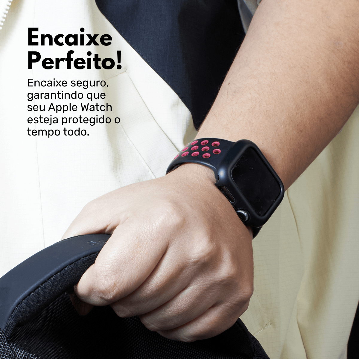 Kit com 2 Capas Moldura Protetora Nerdcase, Compatível com Apple Watch 49mm, Sem Vidro, Preta
