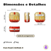 Kit Limpador pata Fones e Capa Protetora de Silicone Nerdcase para AirPods 4, Fast Food