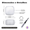 Kit Limpador para Fones e Capa Protetora de Silicone Nerdcase para Samsung Galaxy Buds 4, Buds 4 Pro, Transparente Glitt