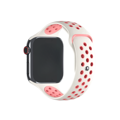 Pulseira 38/40/41mm para Apple Watch, Branco/Rosa