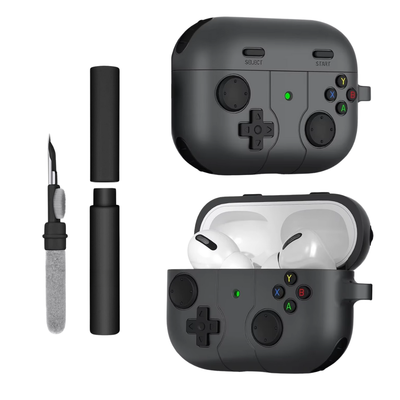 Kit Limpador para Fones e Capa Protetora Nerdcase para Airpods Pro 3, Controle Videogame