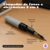 Kit Limpador para Fones e Capa Protetora Urban Nerdcas para Samsung Galaxy Buds 4, Cinza, Com Suporte Adaptado