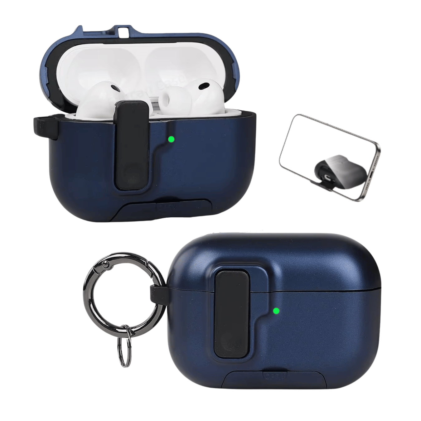 Capa Protetora de Silicone Nerdcase para AirPods Pro 3, Suporte Adaptado, Urban Azul Cintilante