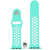Pulseira 38/40/41mm para Apple Watch, Verde Água/Branco