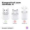 Kit Limpador para Fones e Capa Protetora Nerdcase para AirPods 4, Amigurumi Beringela
