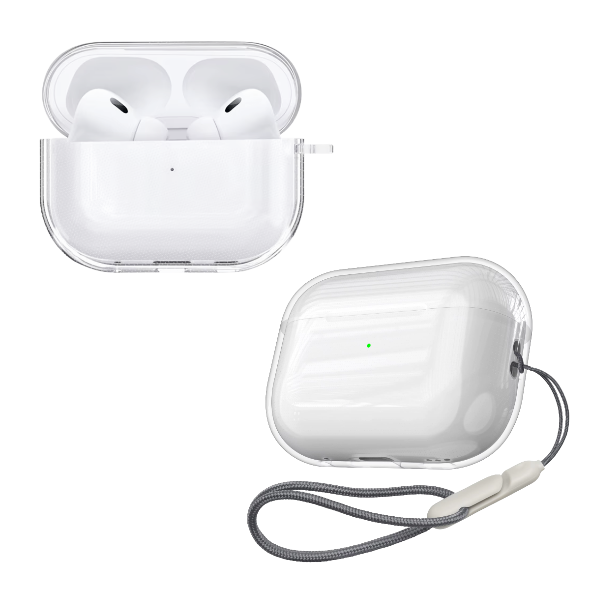 Capa Protetora de Silicone Nerdcase para AirPods Pro 3, Transparente