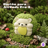 Kit Limpador para Fones e Capa de Silicone Nerdcase para AirPods Pro 3, Porco Espinho Durião