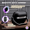 Kit Limpador para Fones e Capa Protetora de Silicone Nerdcase para AirPods 4, Music Preta