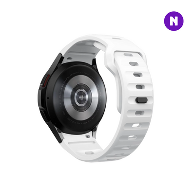 Pulseira 20mm entre Pinos para Samsung Galaxy Watch, Silicone, Branco