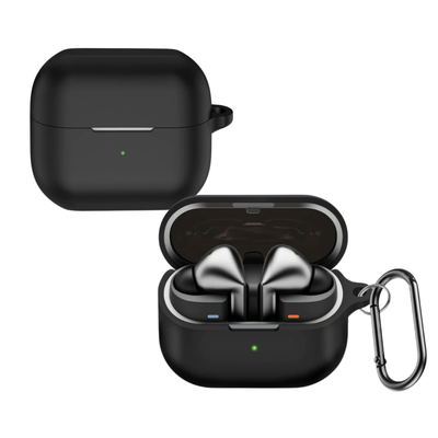 Case de Silicone Preta para Buds 3 e 3 Pro