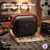 Kit Limpador para Fones e Capa Protetora de Silicone Nerdcase para AirPods Pro 3, Music Preto e Vermelho