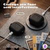 Capa Protetora de Silicone Nerdcase para AirPods 4, Music Preta
