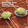 Capa Protetora de Silicone Nerdcase para AirPods Pro 1 e 2, Bola de Tênis