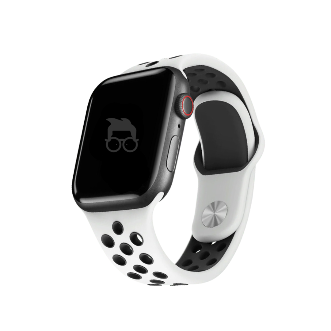 Pulseira 38/40/41mm para Apple Watch, Branco/Preta