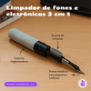 Kit Limpador para Fones e Capa Protetora Bunker Nerdcase para AirPods Pro 1 e 2, Preto