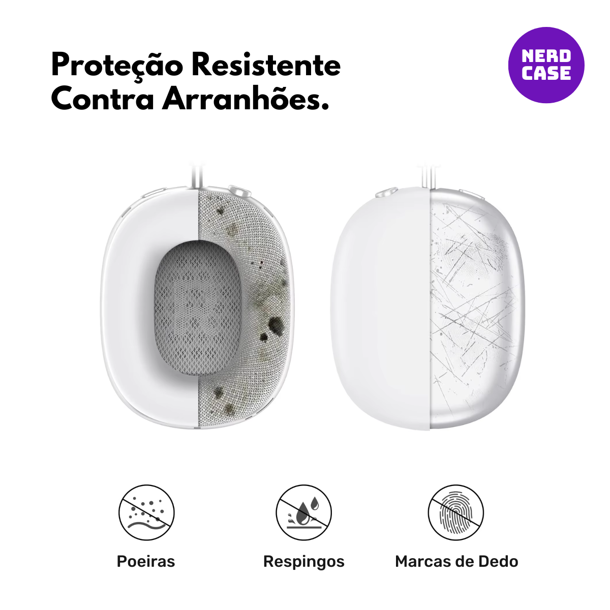 Case, Capa Protetora, Compatível com AirPods Max, Transparente