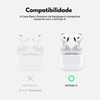 Capa Protetora Nerdcase Compatível com AirPods 4, Silicone Premium, Cinza Escuro