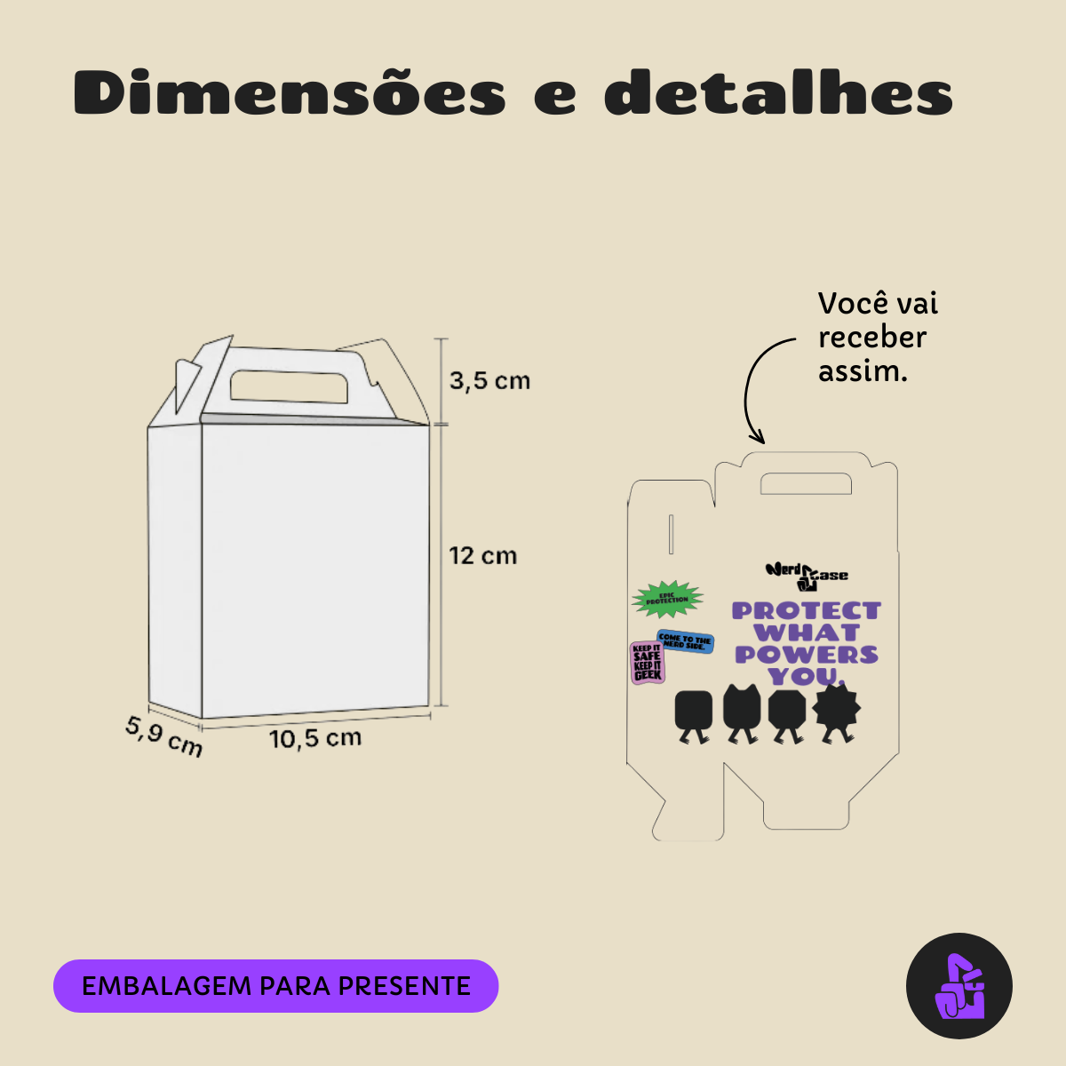 Embalagem para Presente Nerdcase