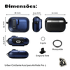 Capa Protetora de Silicone Nerdcase para AirPods Pro 3, Suporte Adaptado, Urban Azul Cintilante