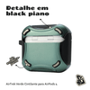 Capa Protetora Airtrek Nerdcase para AirPods 4, Suporte Adaptado, Verde Cintilante