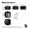 Capa Protetora Nerdcase para Samsung Galaxy Buds 4, Buds 4 Pro, Silicone Premium Resistente, Transparente