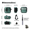 Kit Limpador para Fones e Capa Protetora Airtrek Nerdcase para AirPods 4, Suporte Adaptado, Verde Cintilante