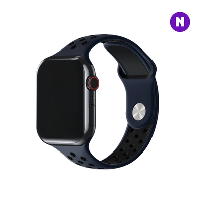 Pulseira 42/44/45/49mm para Apple Watch, Azul Marinho/Preto