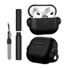 Kit Limpador para Fones e Capa Protetora de Silicone Nerdcase para AirPods 4, Music Preta