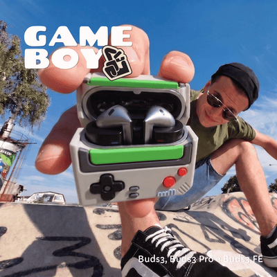 Kit Limpador para Fones e Capa Protetora Nerdcase para Galaxy Buds 3, Buds 3 Pro, Buds 3 Fe, Silicone, Gameboy