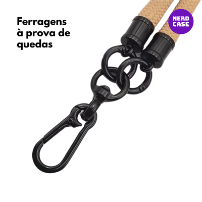 NERDCASE, Cordão Salva Celular Universal, Reforçado, Dourado Gold