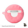 Kit Limpador para Fones e Capa Protetora de Silicone Nerdcase para AirPods Pro 1 e 2, Rosquinha Donuts Rosa