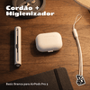 Kit Limpador para Fones e Capa Protetora de Silicone Nerdcase para AirPods Pro 3, Branca