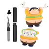 Kit Limpador para Fone e Capa Protetora Nerdcase para AirPods Pro 3, Silicone, Gian