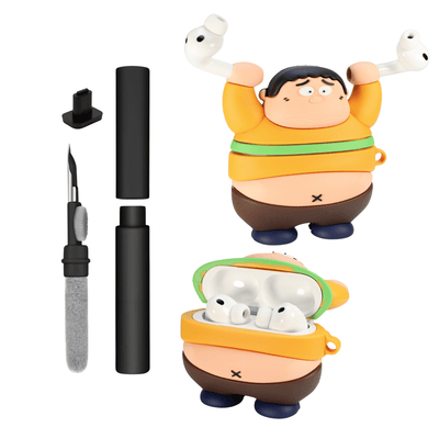 Kit Limpador para Fone e Capa Protetora Nerdcase para AirPods Pro 3, Silicone, Gian