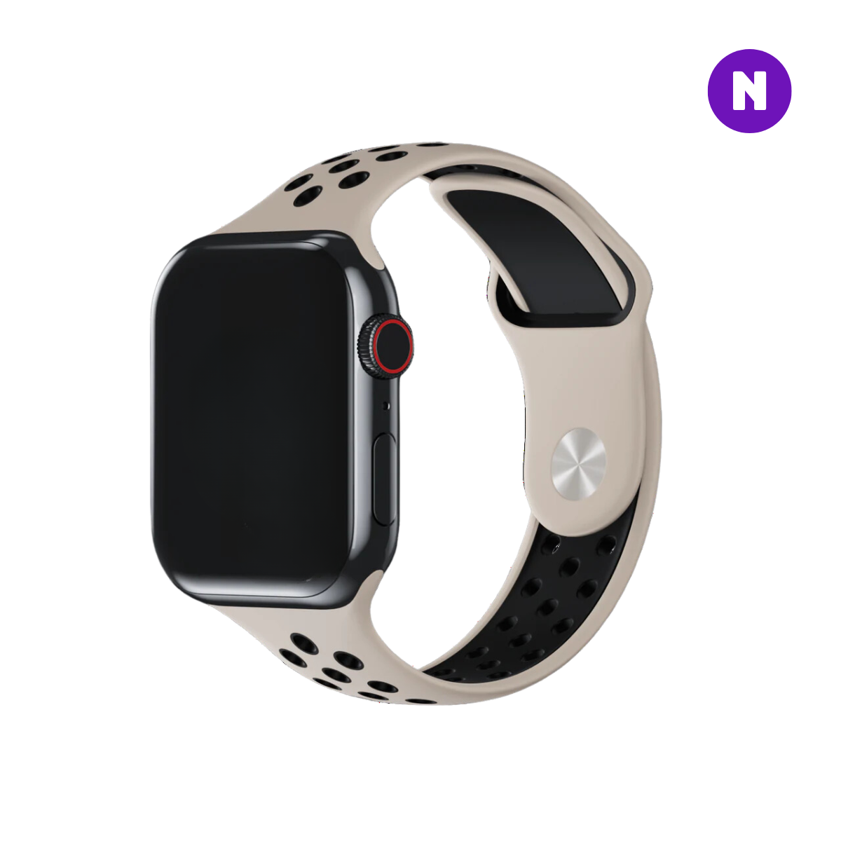 Pulseira 38/40/41mm para Apple Watch, Bege/Preta